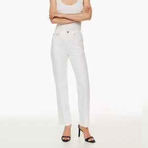 Aritzia Denim Forum THE ARLO HIGH RISE STRAIGHT 28L White Size 27
